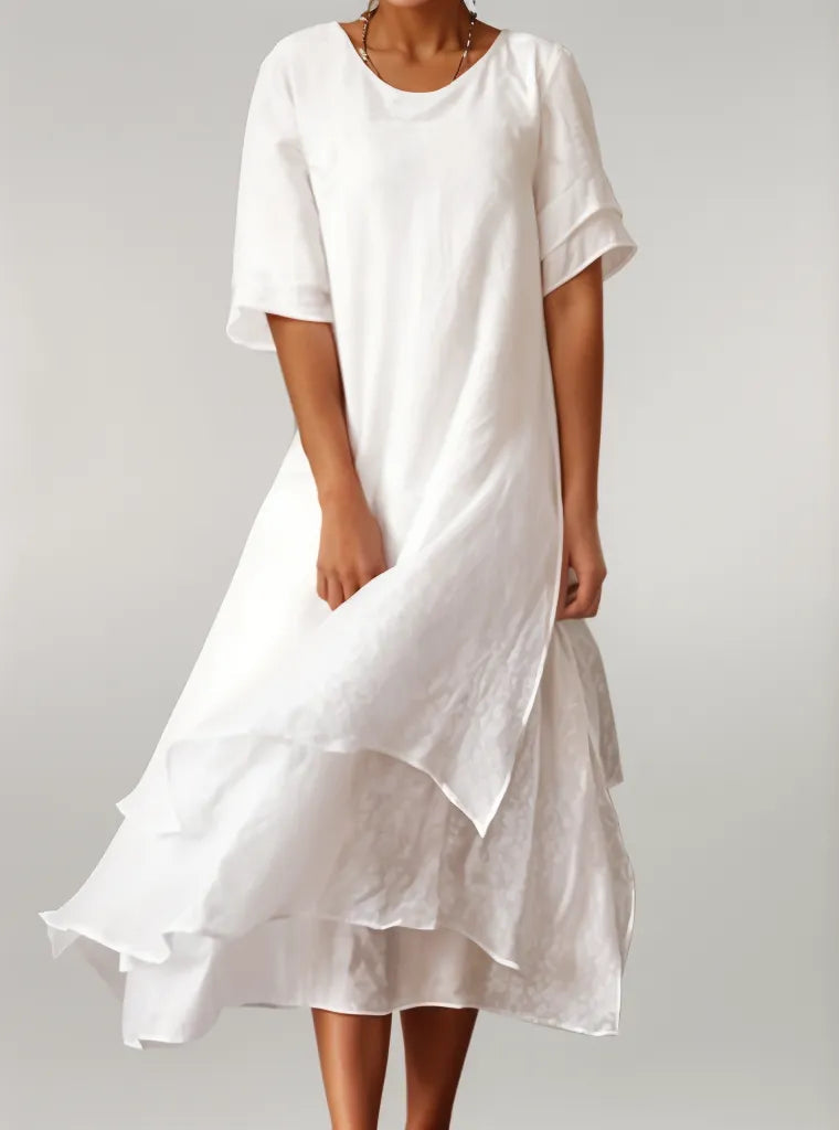 ELOISE - Elegante abito lungo in cotone