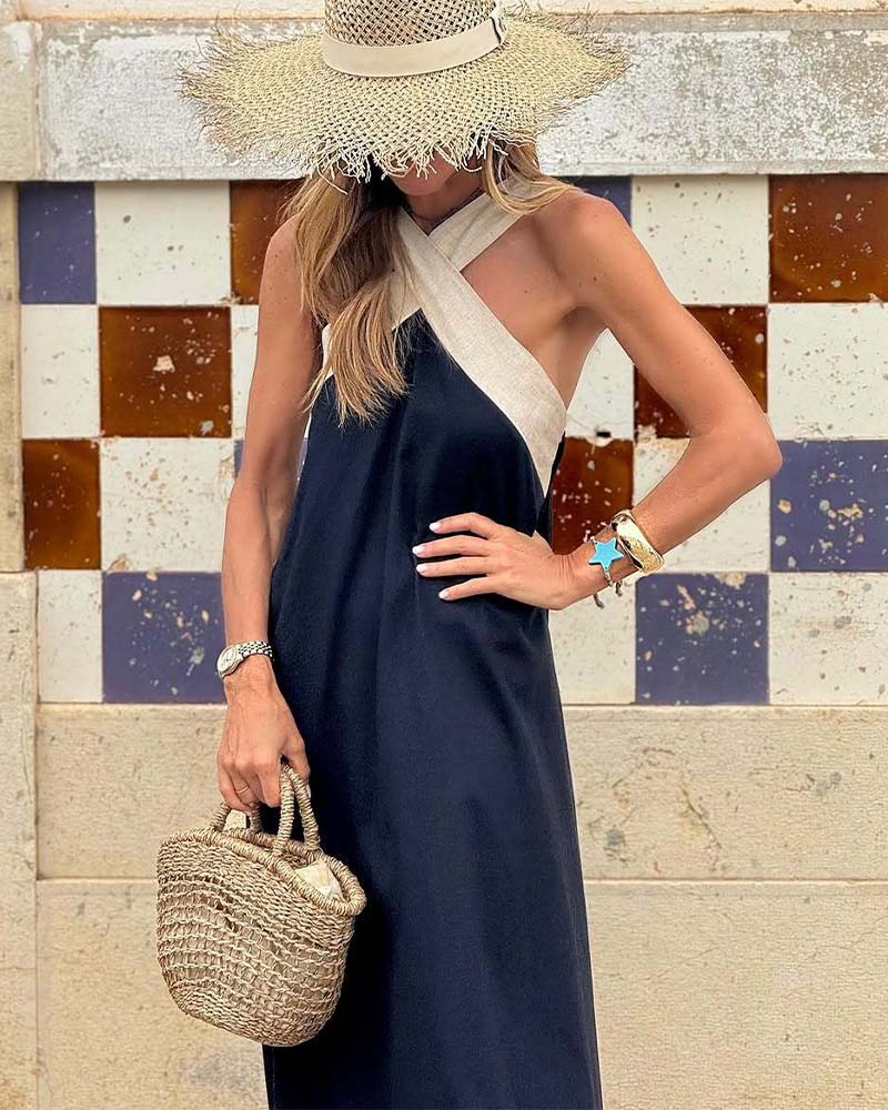 Olive™ | Vestito con collo incrociato