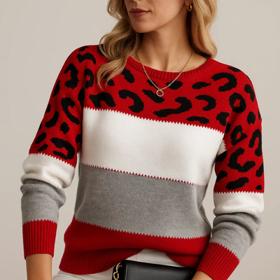 PASCALINE | MAGLIONE CASUAL CON STAMPA LEOPARDO