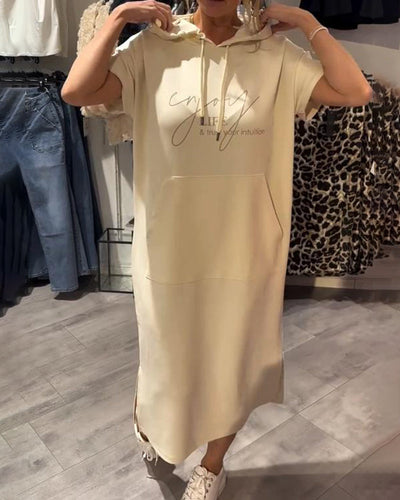 Saskia™ | Vestito casual con cappuccio