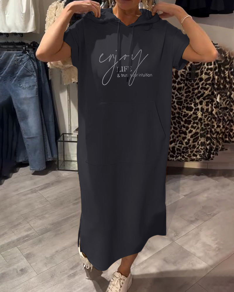 Saskia™ | Vestito casual con cappuccio