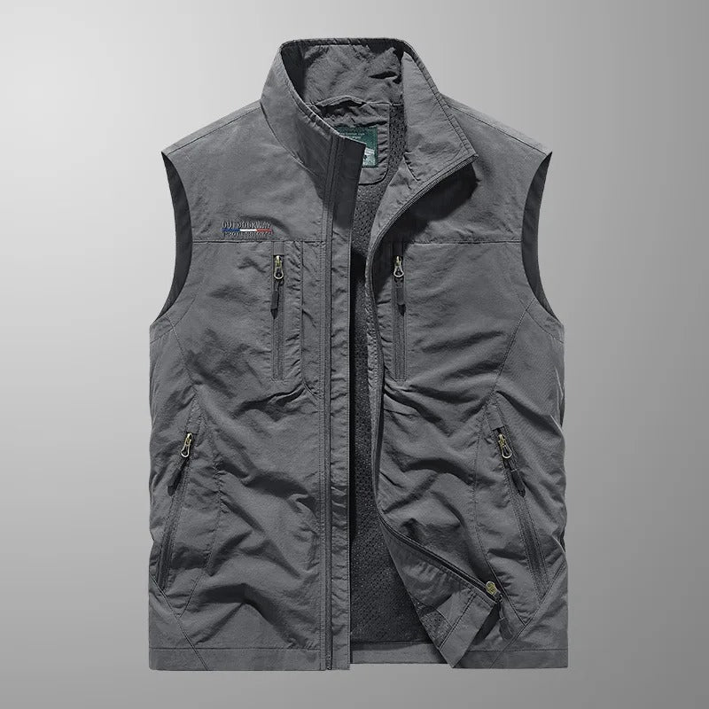Casper - Gilet cargo traspirante con tasche multiple