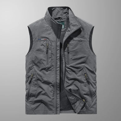 Casper - Gilet cargo traspirante con tasche multiple