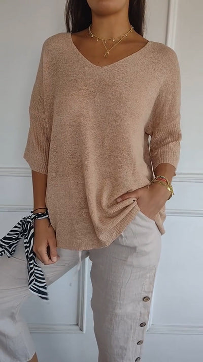 Laurienne™ | Top casual con scollo a V