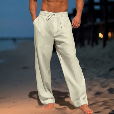 Nathan™ - Pantaloni in cotone a tinta unita