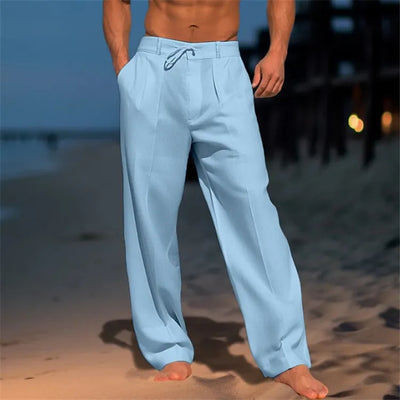 Nathan™ - Pantaloni in cotone a tinta unita