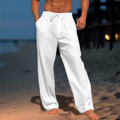 Nathan™ - Pantaloni in cotone a tinta unita