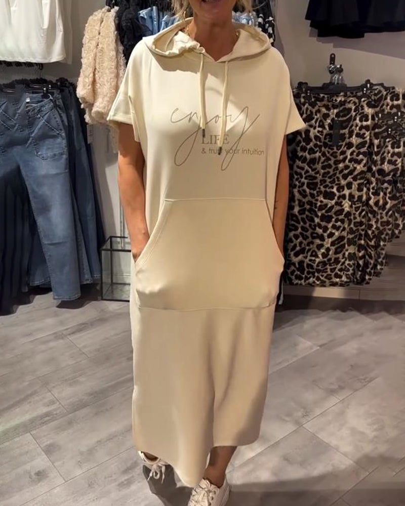 Saskia™ | Vestito casual con cappuccio