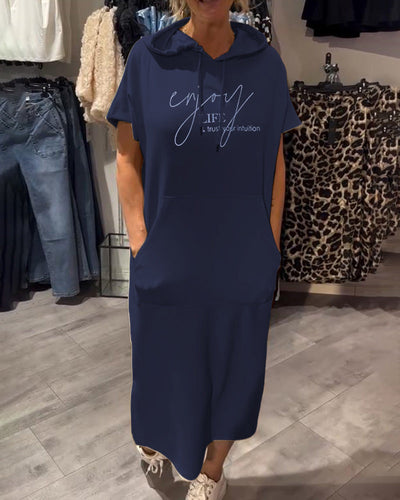 Saskia™ | Vestito casual con cappuccio