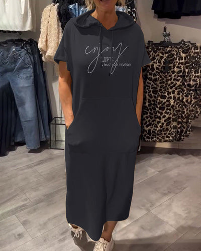 Saskia™ | Vestito casual con cappuccio