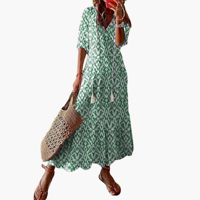 Mia | Vestito estivo vintage bohémien con scollo a V