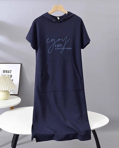 Saskia™ | Vestito casual con cappuccio