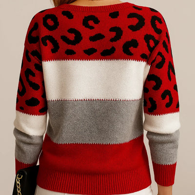PASCALINE | MAGLIONE CASUAL CON STAMPA LEOPARDO