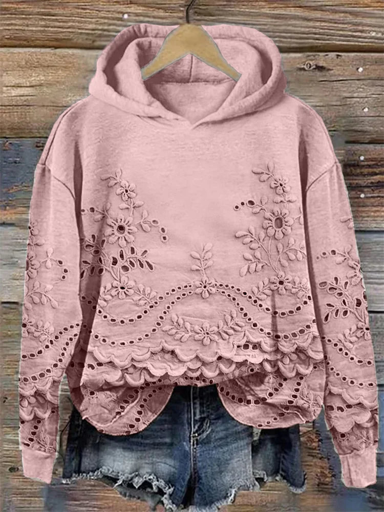 SASCHA | FELPA CON CAPPUCCIO CASUAL CON STAMPA