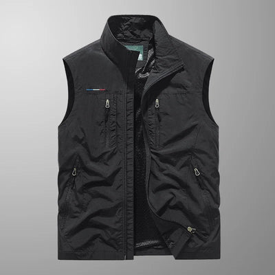 Casper - Gilet cargo traspirante con tasche multiple