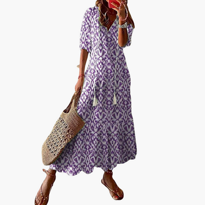 Mia | Vestito estivo vintage bohémien con scollo a V
