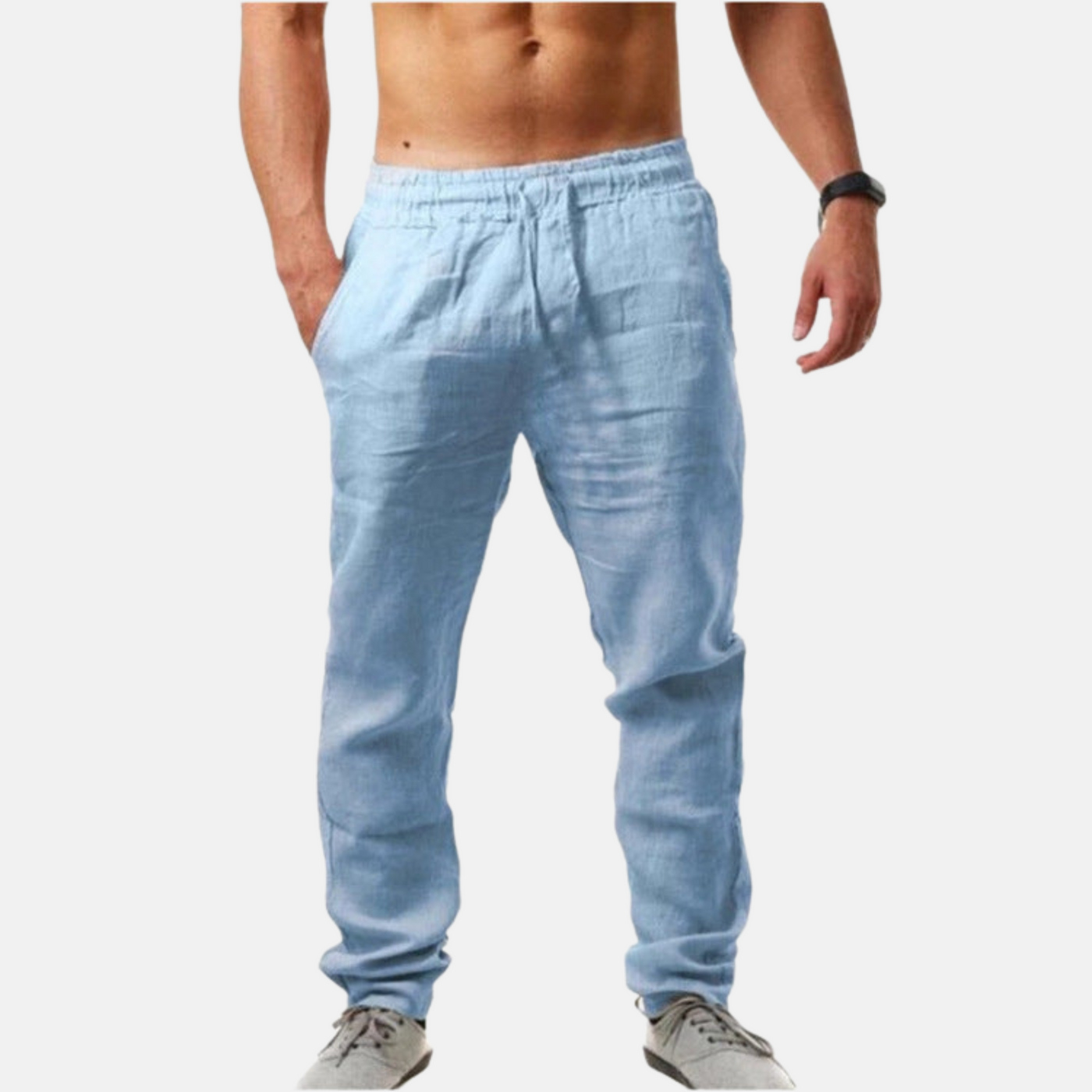 Lino - Pantaloni di lino con stile per uomo