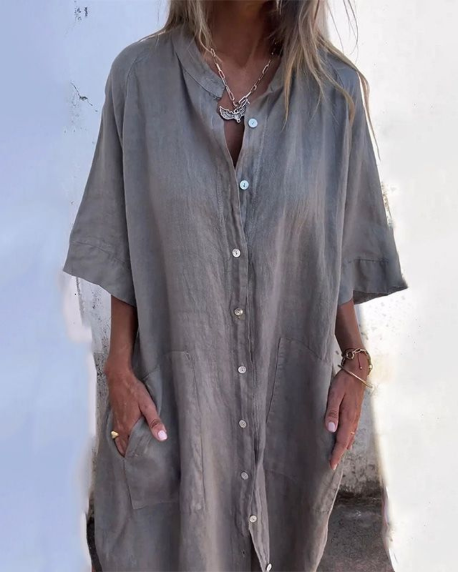 Melanie™ | Vestito camicia alla caviglia stile Ibiza Casual