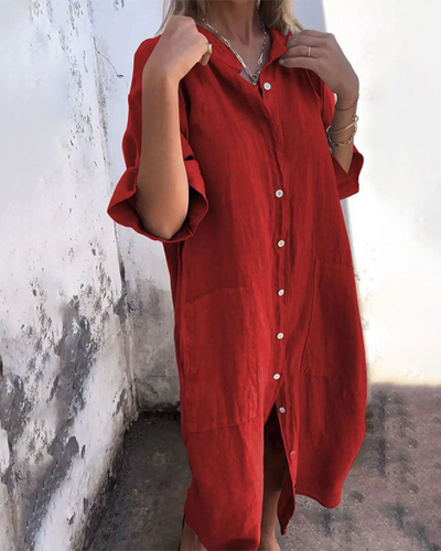 Melanie™ | Vestito camicia alla caviglia stile Ibiza Casual