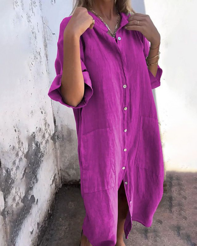 Melanie™ | Vestito camicia alla caviglia stile Ibiza Casual