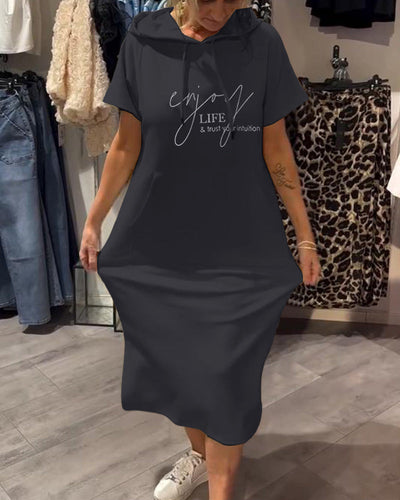 Saskia™ | Vestito casual con cappuccio