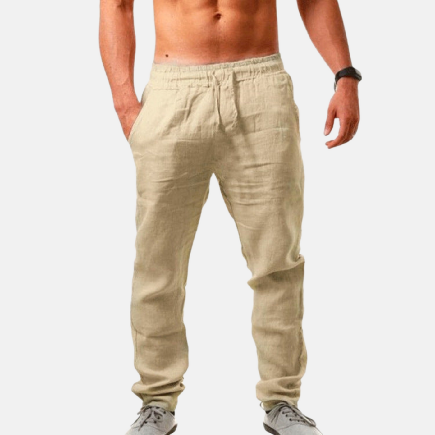 Lino - Pantaloni di lino con stile per uomo