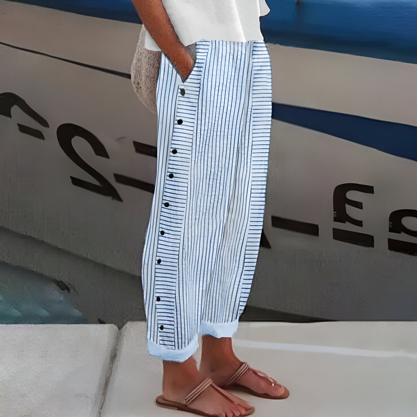 Sandrine™ - Pantaloni in lino