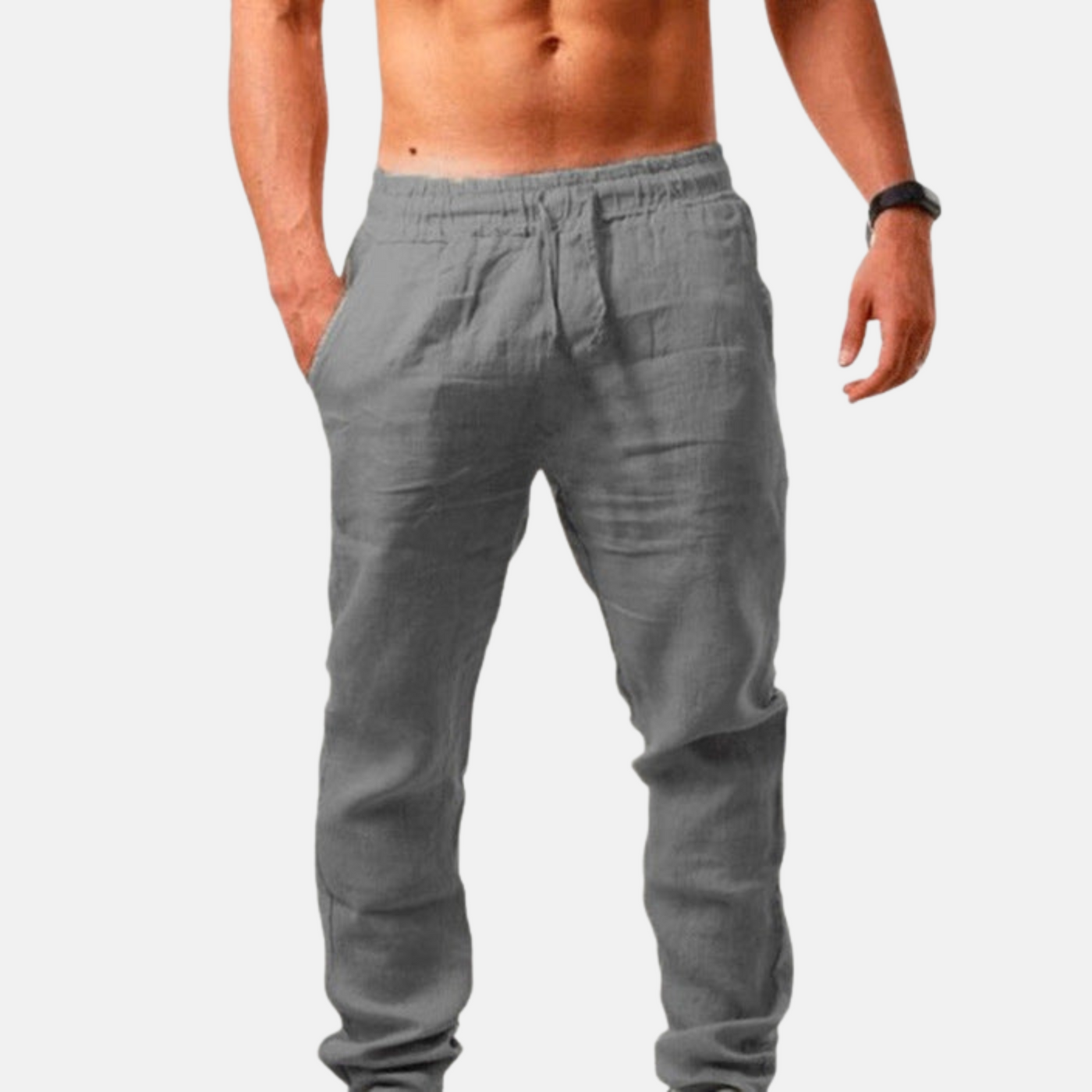 Lino - Pantaloni di lino con stile per uomo