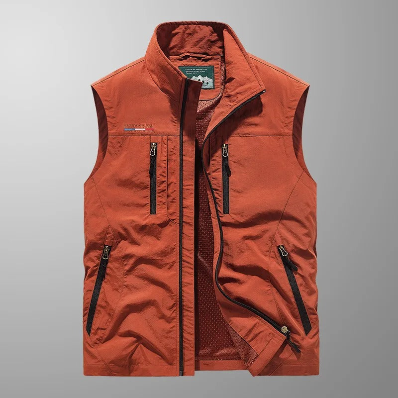 Casper - Gilet cargo traspirante con tasche multiple