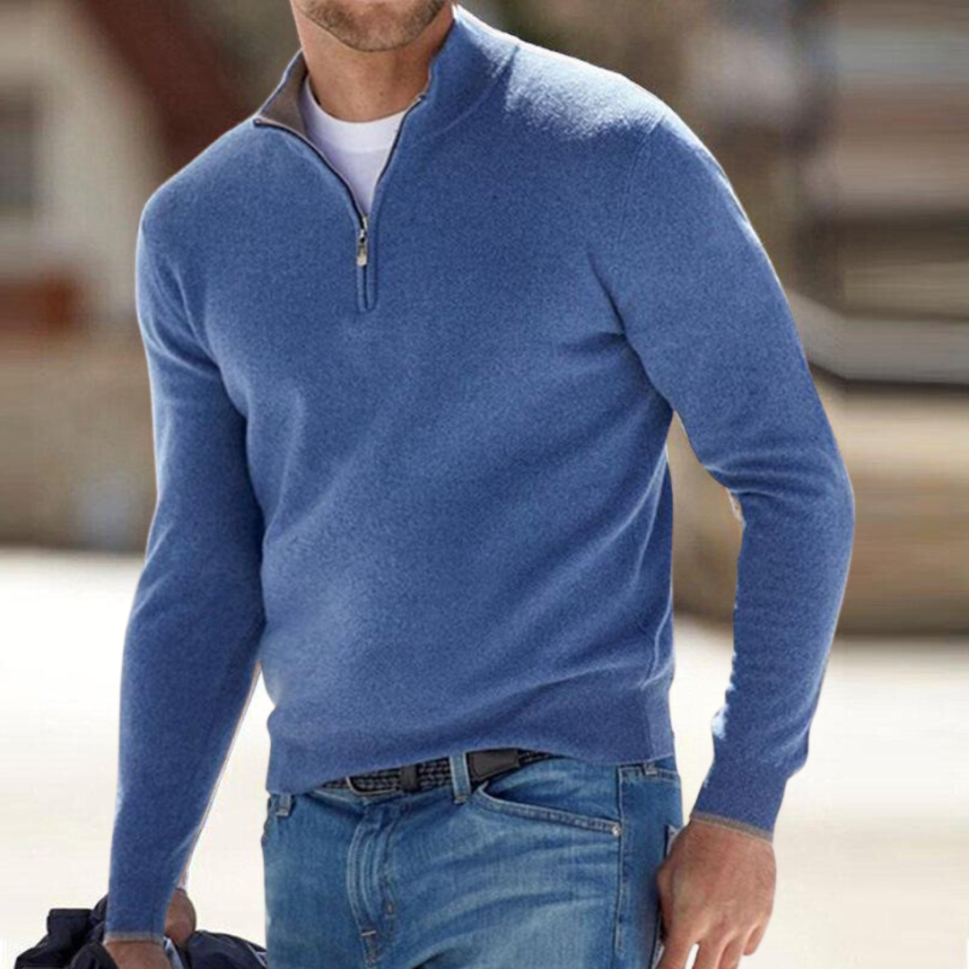 Miquel | Maglione con collo alto e zip Premium