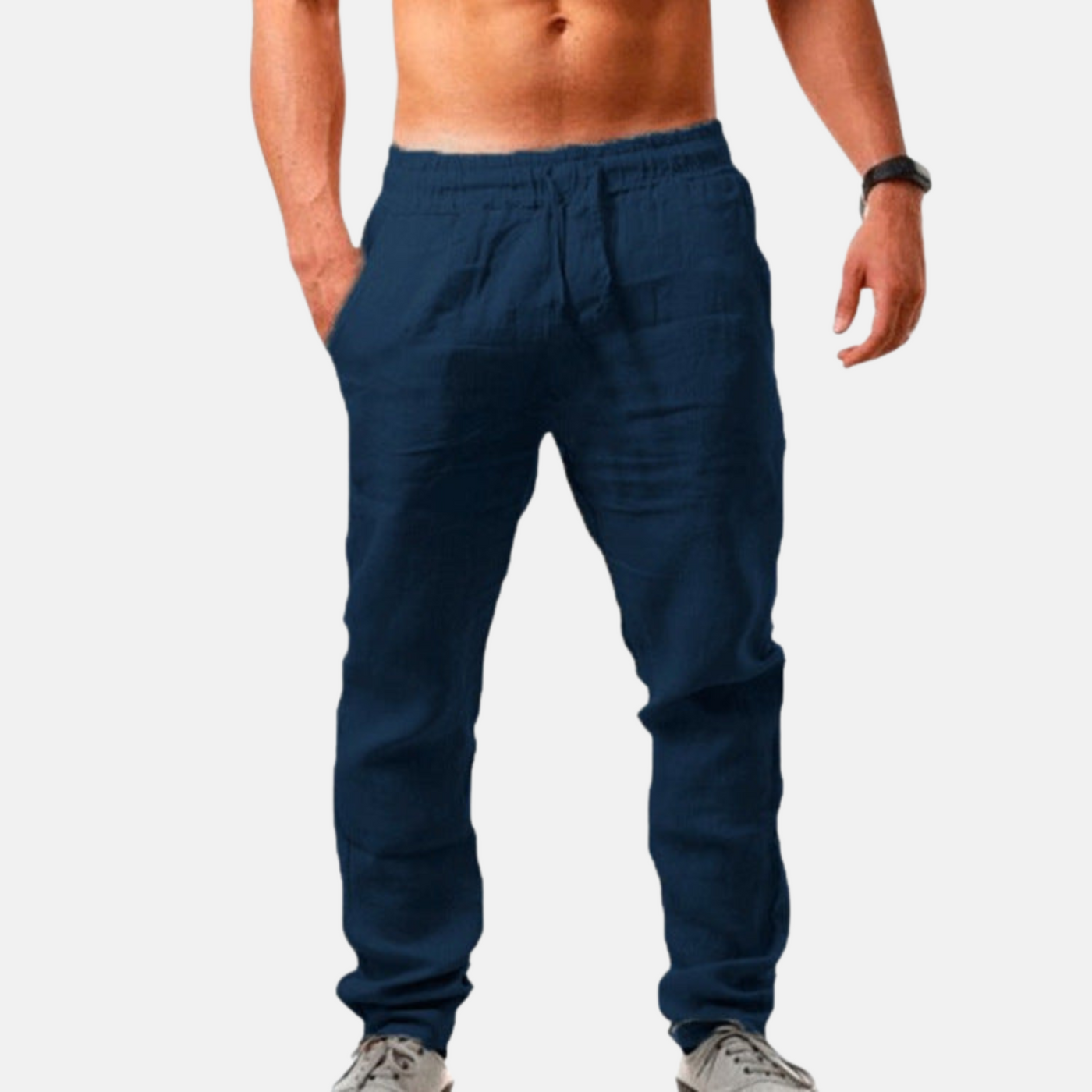 Lino - Pantaloni di lino con stile per uomo