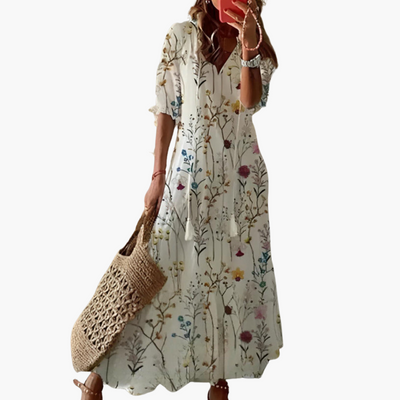 Mia | Vestito estivo vintage bohémien con scollo a V