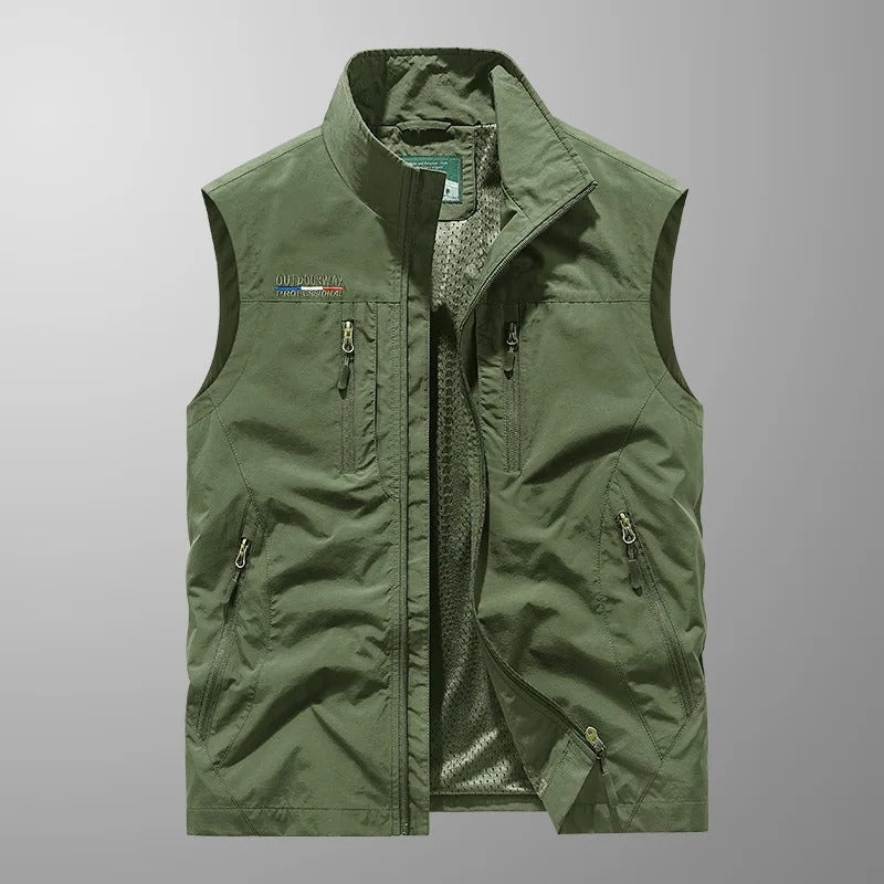 Casper - Gilet cargo traspirante con tasche multiple