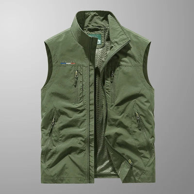 Casper - Gilet cargo traspirante con tasche multiple