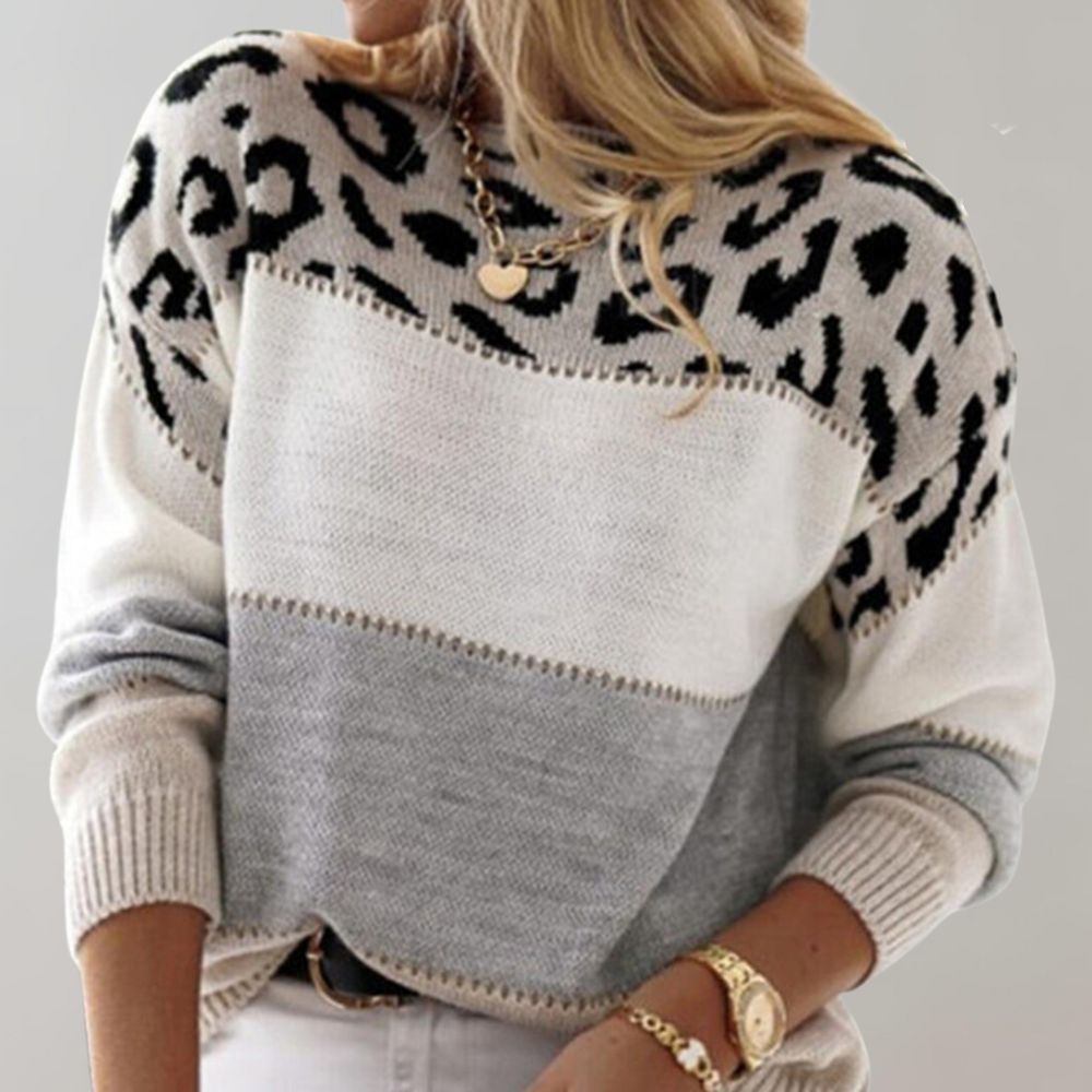 PASCALINE | MAGLIONE CASUAL CON STAMPA LEOPARDO