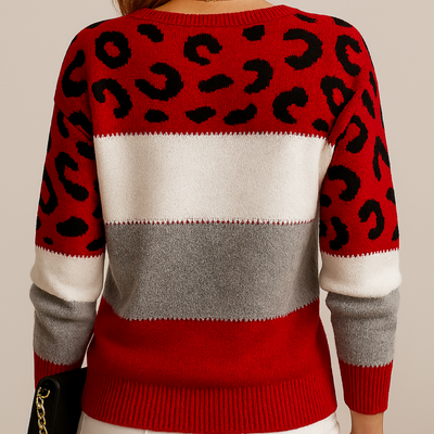 PASCALINE | MAGLIONE CASUAL CON STAMPA LEOPARDO