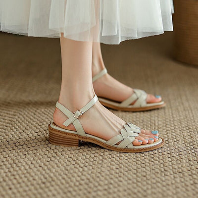 Valeria - Sandali in pelle intrecciata