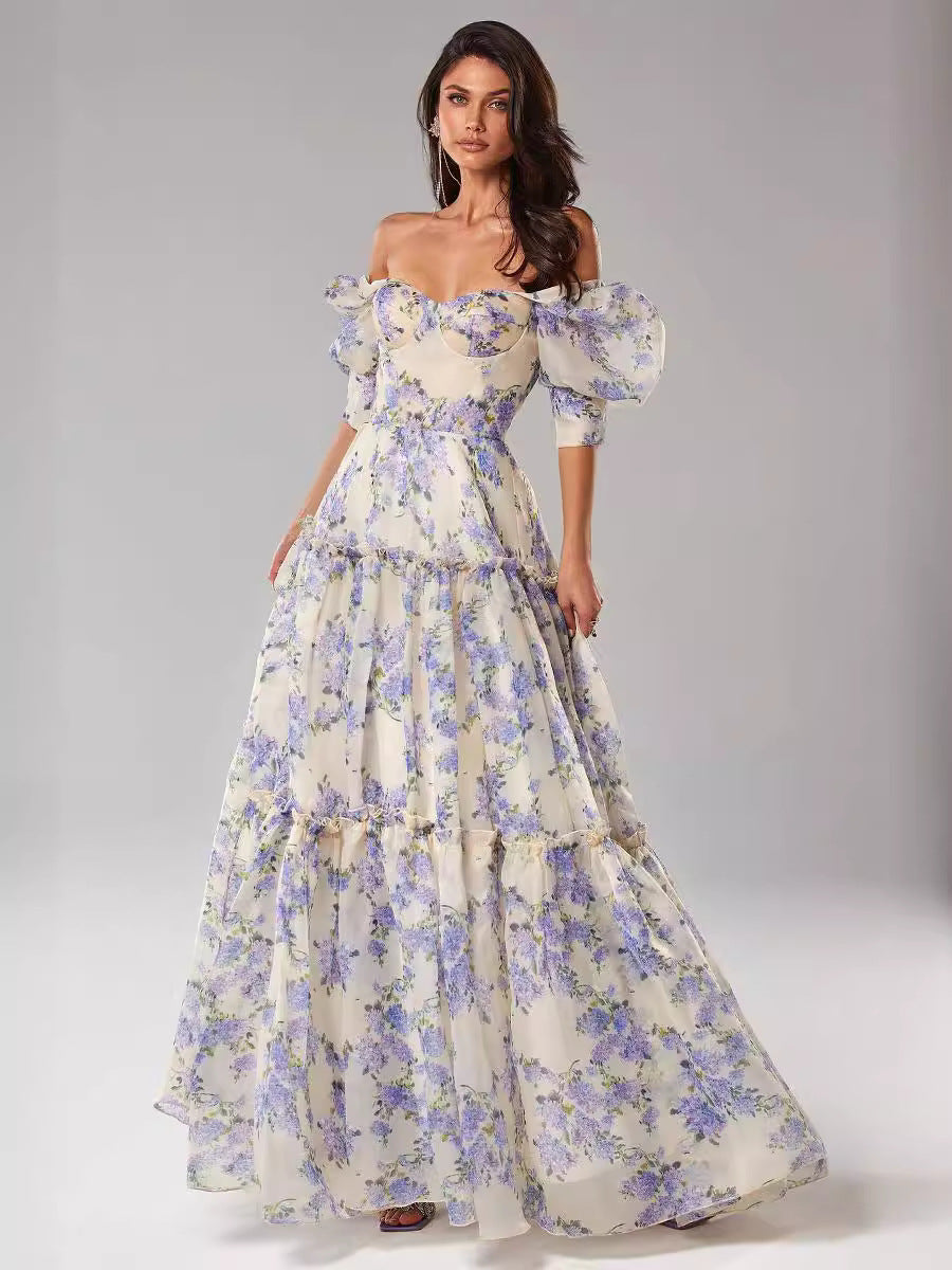 Lena™ - Maxi abito con stampa floreale Dazzling