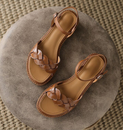 Valeria - Sandali in pelle intrecciata