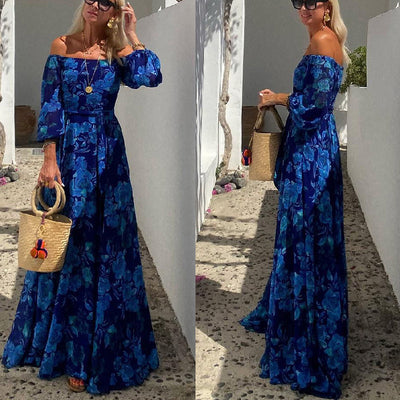 Mirella™ - Maxi abito con stampa floreale Dazzling