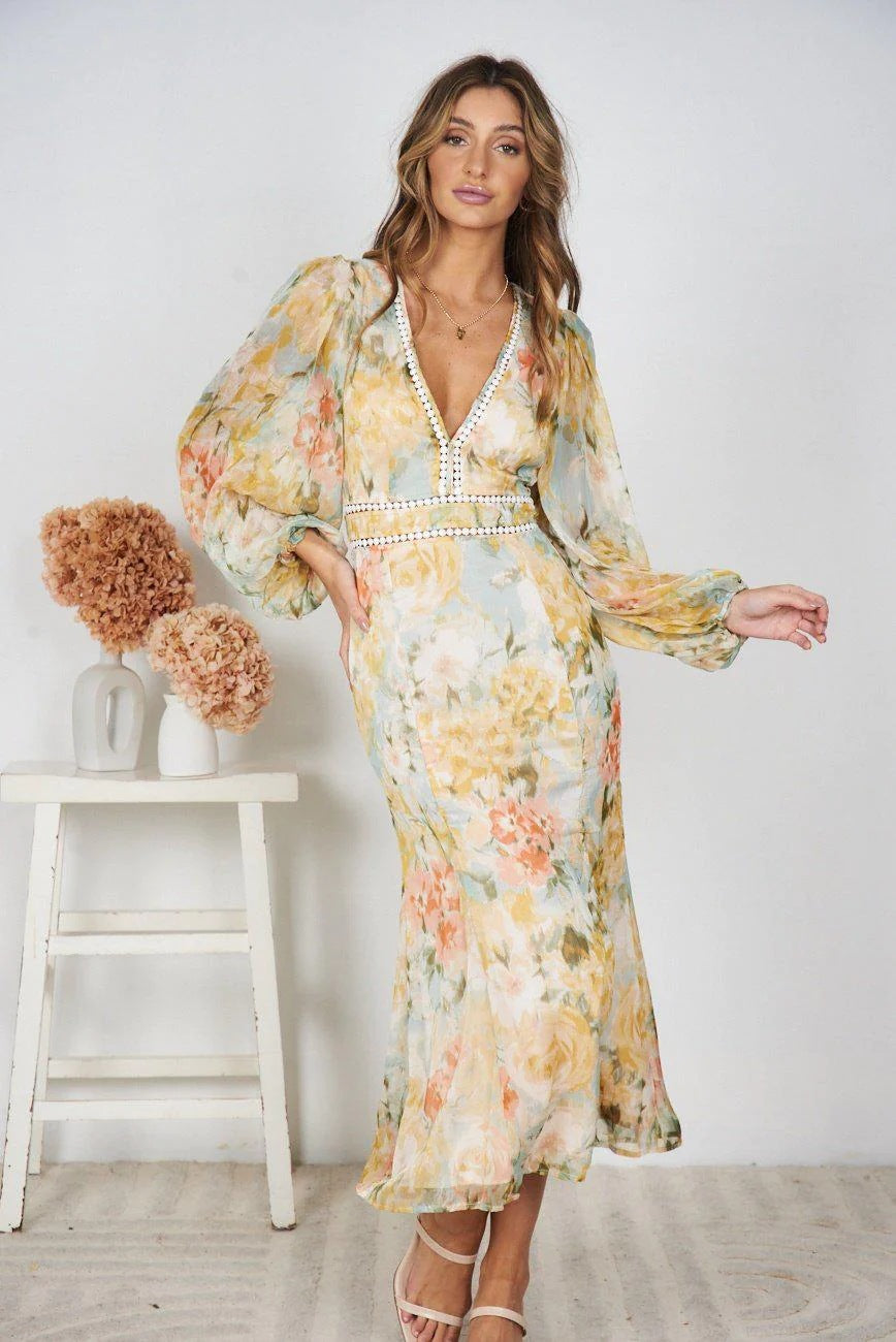 Ella™ - Maxi abito con stampa floreale Dazzling