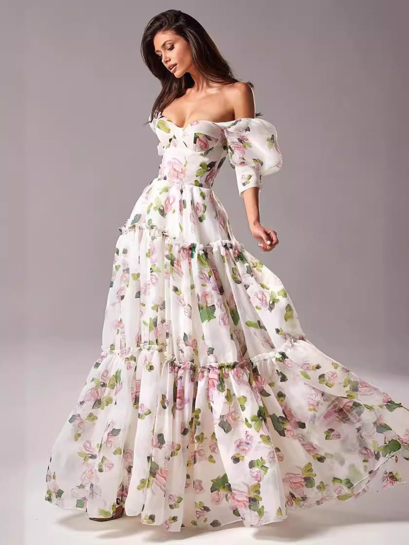 Lena™ - Maxi abito con stampa floreale Dazzling