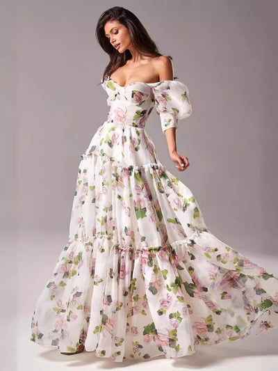 Lena™ - Maxi abito con stampa floreale Dazzling