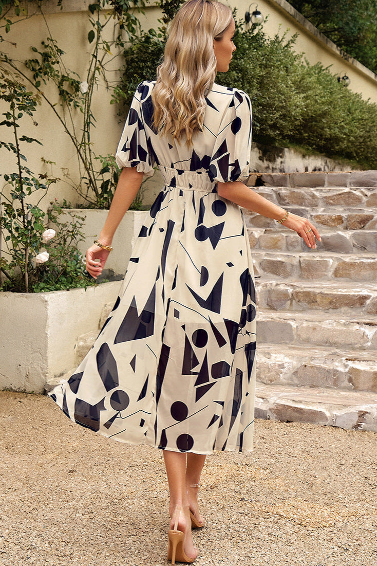 Ruby - Vestito midi floreale svolazzante