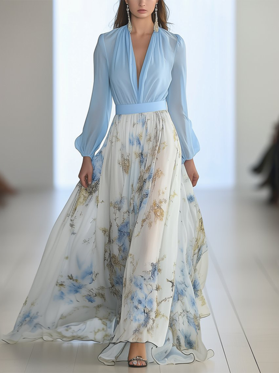 Elena™ - Maxi abito con stampa floreale Dazzling