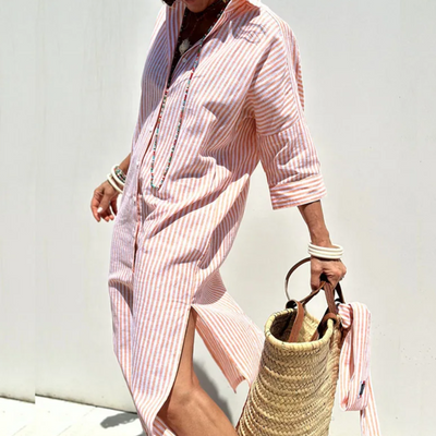 Greta - Abito camicia elegante a righe