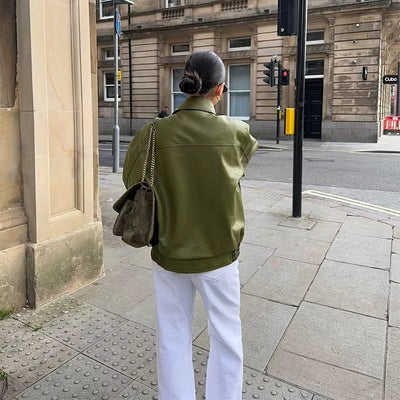 Simone - Giacca di pelle oversize