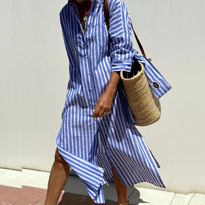 Greta - Abito camicia elegante a righe
