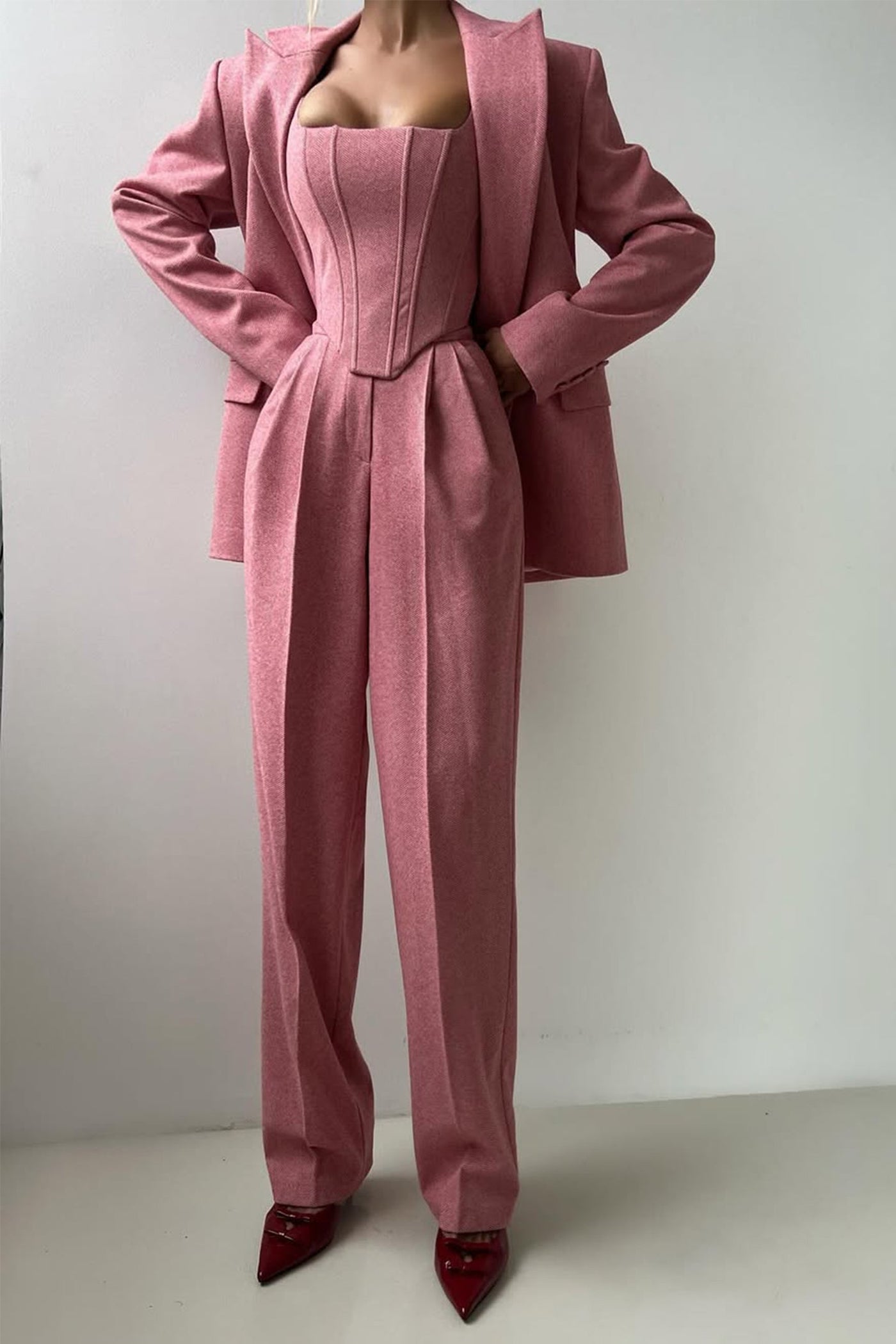 Dolce™ - Set tre pezzi con blazer doppiopetto