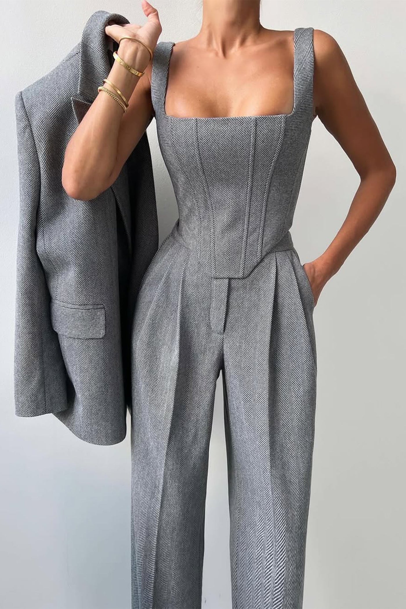 Dolce™ - Set tre pezzi con blazer doppiopetto